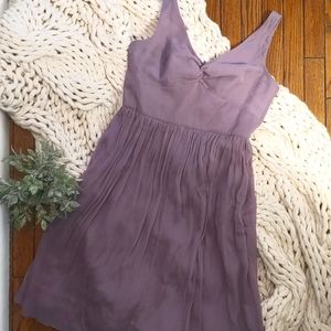 J. Crew 100% Silk Gathered Pleated V Neck Midi sz8